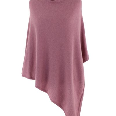 Classic Cashmere Blend Poncho Rose Pink