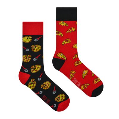 Pizza-Socken – lässige, nicht übereinstimmende Socken