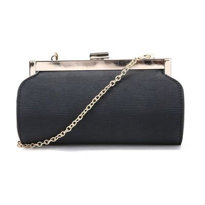 Textured Rounded Clutch Bag