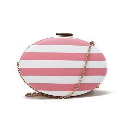 Striped Oval Clutch