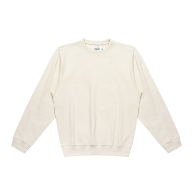 Plain Sweatshirt Cream