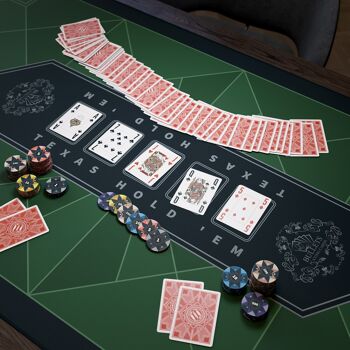 Cartes à jouer Bullets - Tapis de poker 140x75 vert / Paulie Design 3