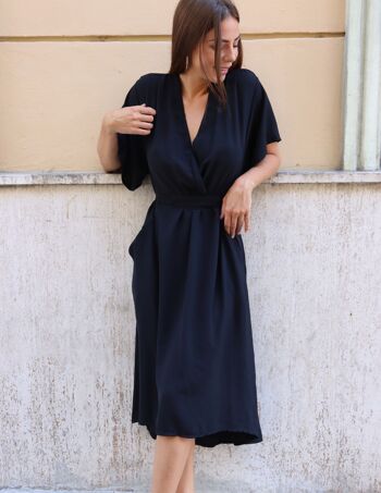 Robe ample uni resserrée à la taille - Sevilla 5