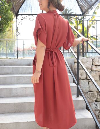 Robe ample uni resserrée à la taille - Sevilla 7