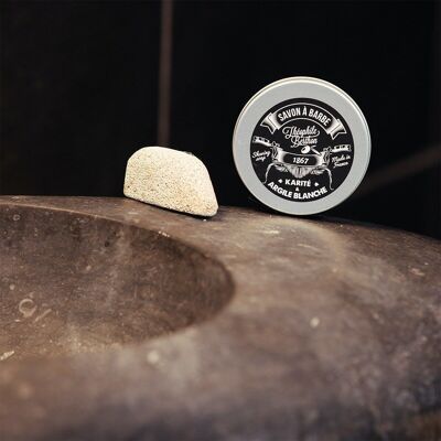 Shaving soap with 3 natural active ingredients from organic farming. 100g