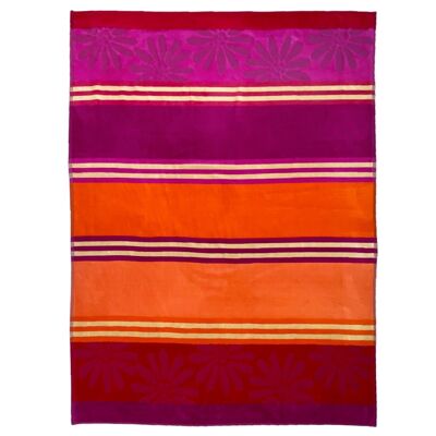 Marga chiseled velor terry beach towel 140x180cm 340gm²