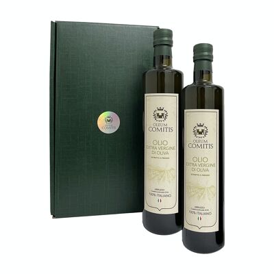 Huile d'olive extra vierge - Coffret cadeau avec 2 bouteilles