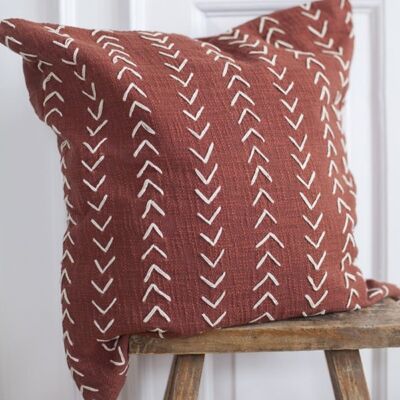 Style 7 Cotton Shell Pillow - 2 colors (Black / Rust)