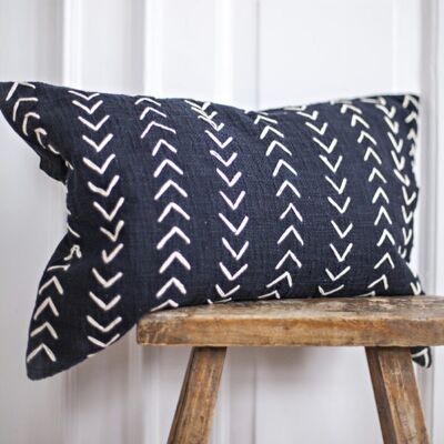 Style 8 Cotton Pillow - 2 colors (Black / Rust)