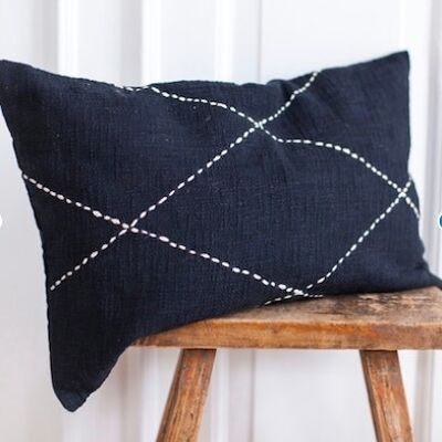 Style 9 Cotton Pillow - Black