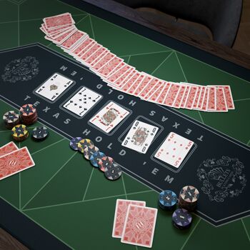 Cartes à jouer Bullets - Tapis de poker 180x90 vert / Paulie Design 3