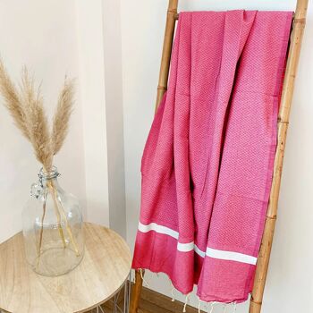 Fouta traditionnelle Mélissa format XL 200x200cm 190gm² 18