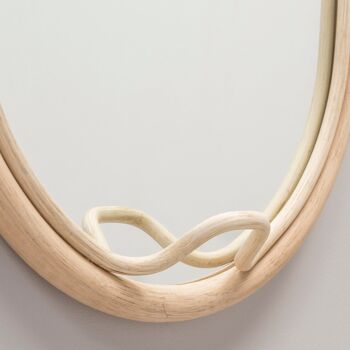 Miroir rotin design LASSO rond 2