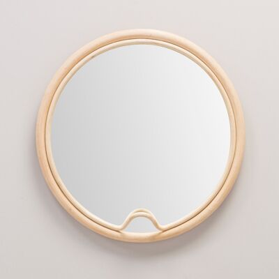 LASSO round rattan mirror