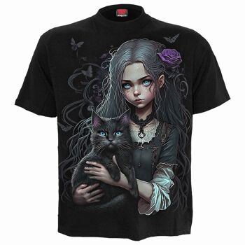 GOTH FAMILIAR - T-shirt imprimé sur le devant Noir 1