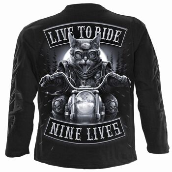 NINE LIVES - T-shirt à manches longues Noir 3