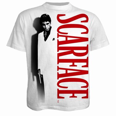 SCARFACE - SHADOW - Front Print T-Shirt White