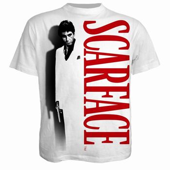 SCARFACE - SHADOW - T-Shirt Imprimé Devant Blanc 1