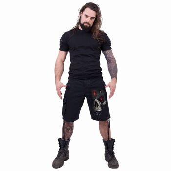 DARK DEATH - Short Cargo Vintage Noir 10