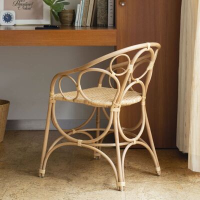 Rattan table armchair Gingko Bubbles