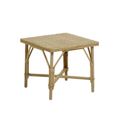 Grand-Mère braided natural rattan coffee table