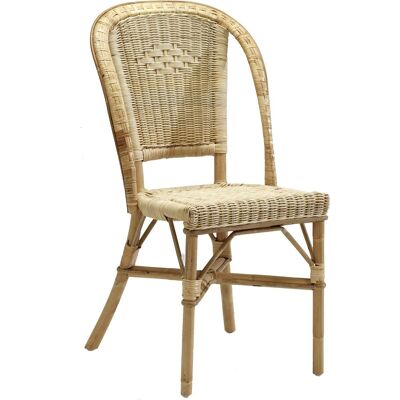 Albertine braided natural rattan chair