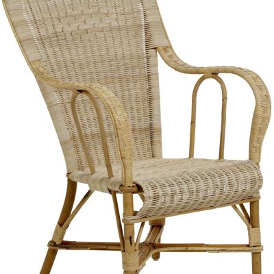 Marcel high back rattan armchair