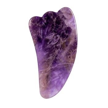 Amethyst Roller Set Masseur Gua Sha en forme de coeur 11