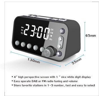 Version de mise à niveau de l'antenne Réveil de chevet DAB 5