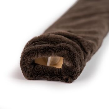Bouillotte Longue Chocolat Noir - Fabriquée à Partir de Fausse Fourrure Recyclée 6