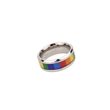 Bague élégante décontractée arc-en-ciel LGBT 17