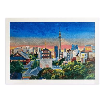 Impresión de Japón - Vista de Tokio