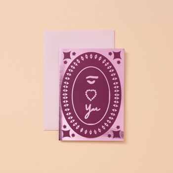 Eye Love You (rose) | Carte de Saint Valentin de luxe 2