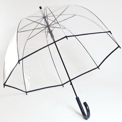 Paraguas Basic Transparente Negro