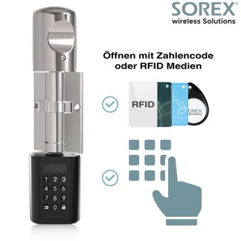 SOREX  FLEX Fingerprint Schließzylinder & RFID Zylinder