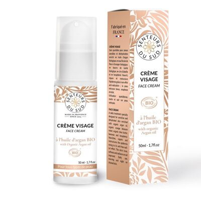 Face cream with organic Argan oil