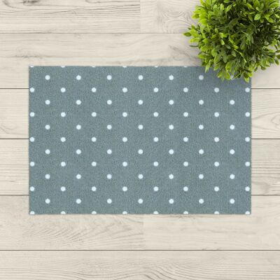 washable doormat; gray dots white