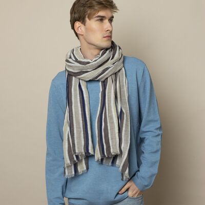 Linen and Cotton Scarf AUGUSTIN chime