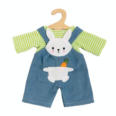 Salopette con camicia a righe "Bunny Lou", taglia 28-35 cm