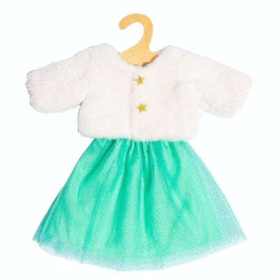 Veste peluche poupée "Yuki" avec jupe en tulle, taille. 35-45cm