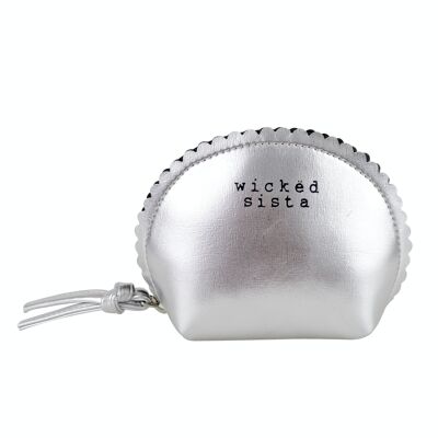 Cosmetic bag Silver Small Shell Purse