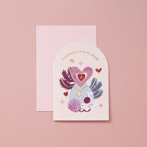 I Treasure you so much  | Luxury Valentines Day Card