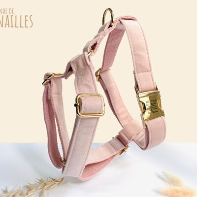 Pink Velvet Dog Harness
