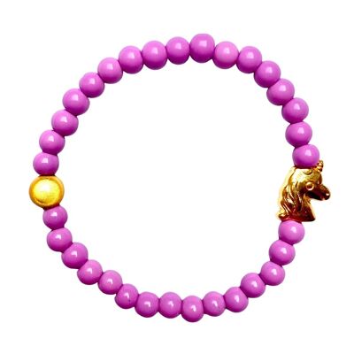Bracelet Gold Unicorn Violet