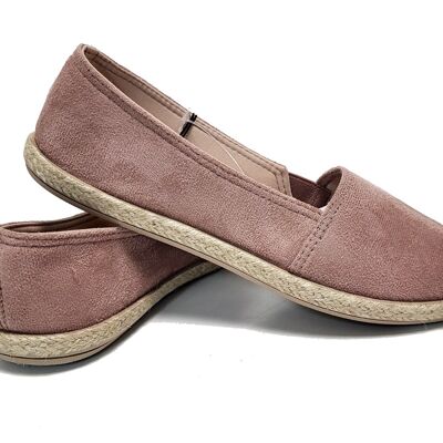 Chaussures femme - Espadrilles en simili daim Assortiment trois couleurs