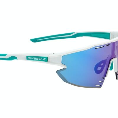 14682 Sports glasses Arrow - white matt / turquoise