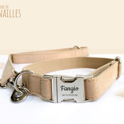 Beige Cotton Dog Leash