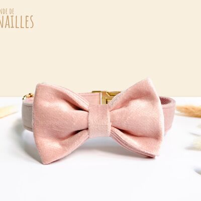 Pink Smooth Velvet Bow Tie