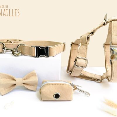 Kit completo per cani in cotone beige