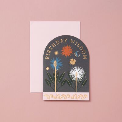 Geburtstagsweisheit (Schwarz) | Luxus weibliche Geburtstagskarte